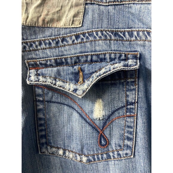 Lane Bryant Venezia Boot Cut Jeans Women's 28 Embellished Patchwork Distressed - Picture 9 of 9